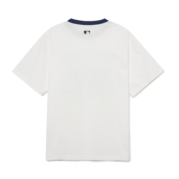 Áo Thun MLB Korea Varsity Number Graphic Cleveland Guardians White