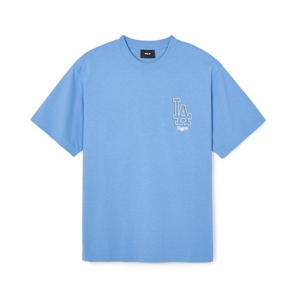 Áo Thun MLB Korea Basic Mega Logo LA Dodgers Blue