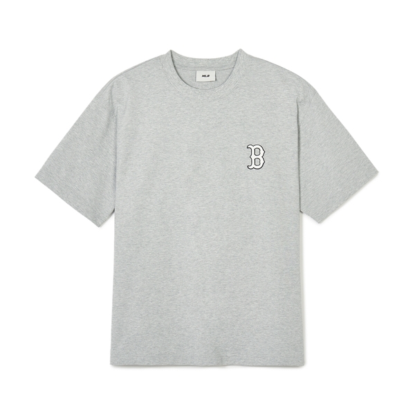 Áo Thun MLB Korea Classic Mono Big Lux T-Shirt Boston Red Sox Grey