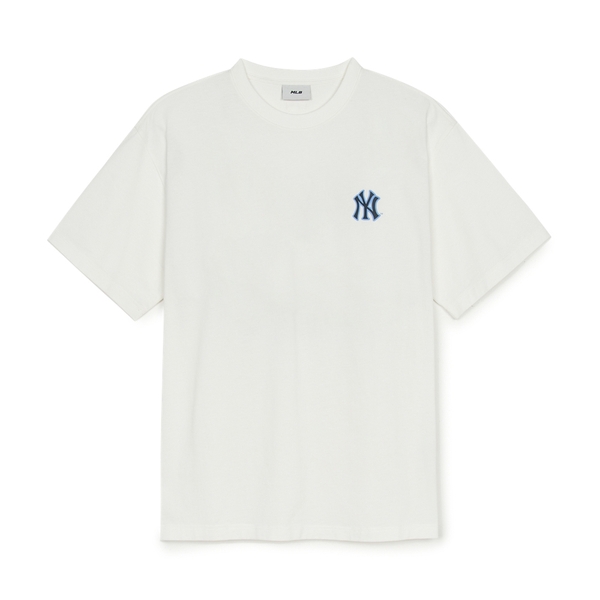 Áo Thun MLB Classic Mono Big Lux Overfit Short Sleeve T-Shirt New York Yankees Ivory