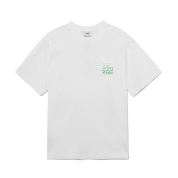 Áo Thun MLB Gradient Monogram Clipping LA Dodgers White