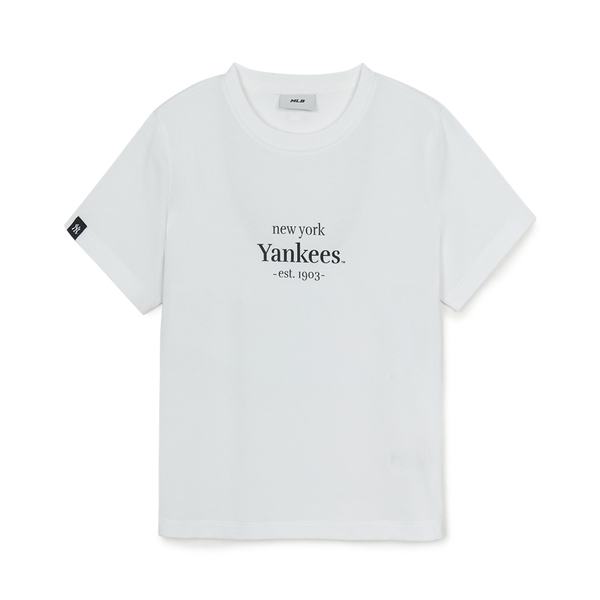 Áo Thun MLB Women's Varsity Logo Comfortable Fit Short Sleeve T-Shirt New York Yankees White