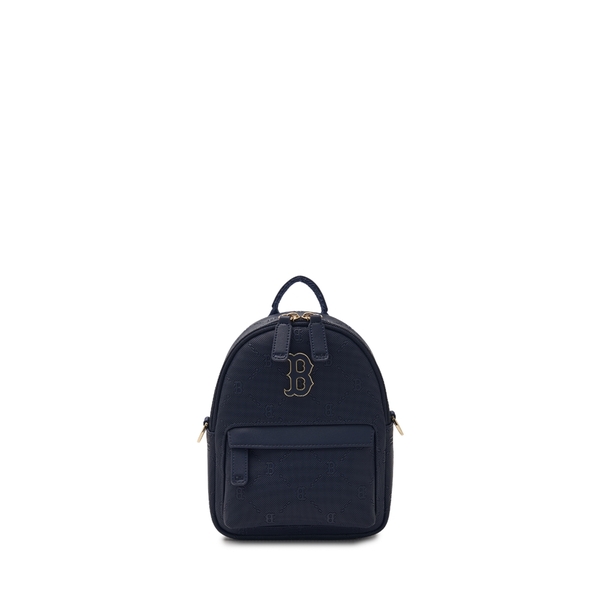 Balo MLB Korea [KIDS] Dia Mono PU Embossed Mini Backpack Boston Red Sox Navy