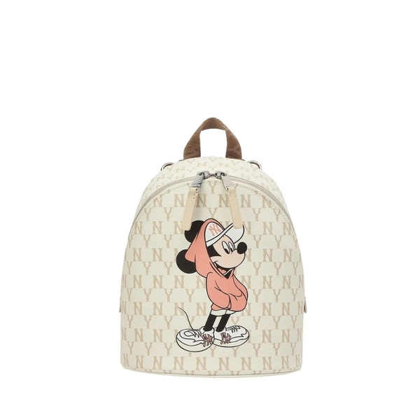 Balo MLB Korea Disney Mickey Monogram New York Yankess Beige