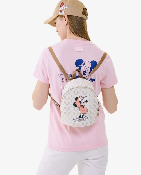 Balo MLB Korea Disney Mickey Monogram New York Yankess Beige