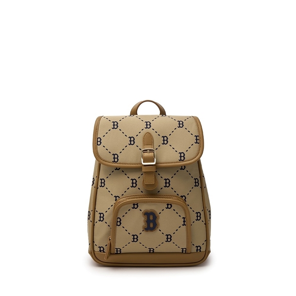 Balo MLB Dia Monogram Mini Backpack Boston Red Sox Beige