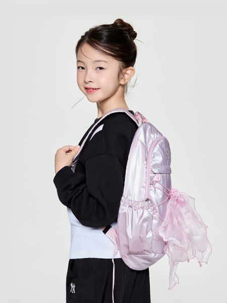 Balo MLB Girls' Lightweight Ribbon Backpack New York Yankees Pink