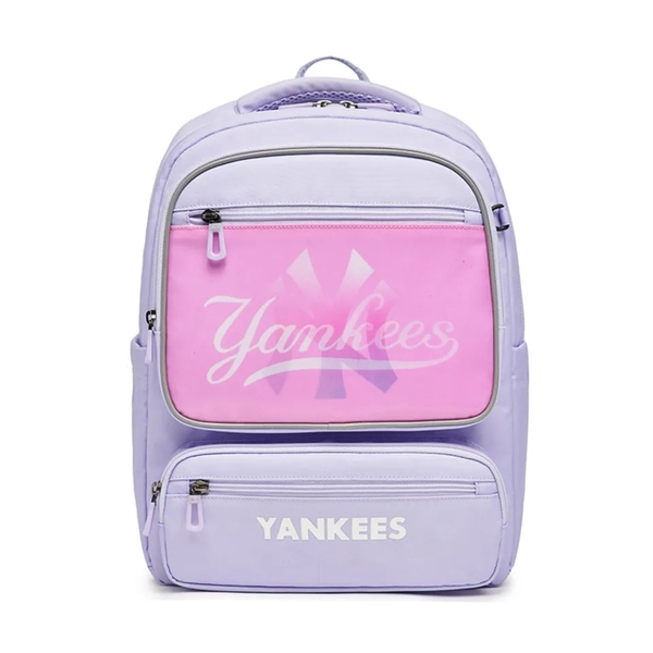 Balo MLB [KIDS] Backpack Children's School Bag Set New York Yankees Violet