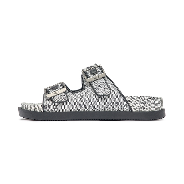 Dép MLB Double Slide Jacquard Diamond Monogram New York Yankees Black
