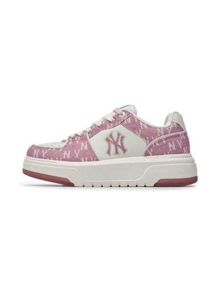 Giày MLB Chunky Liner Denim Mono SL New York Yankees Pink