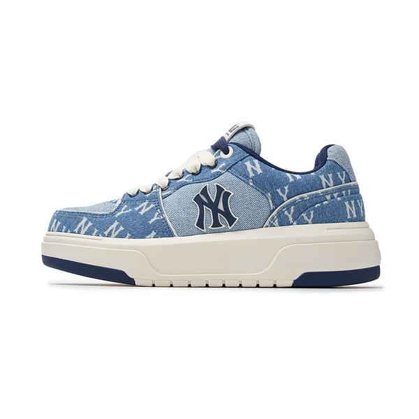 Giày MLB Korea Chunky Liner Denim Classic Mono New York Yankees Blue