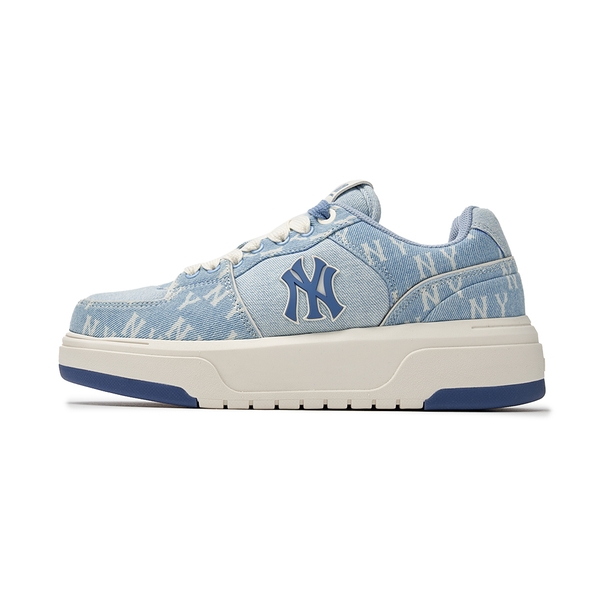 Giày MLB Korea Chunky Liner Denim Classic Mono New York Yankees Skyblue