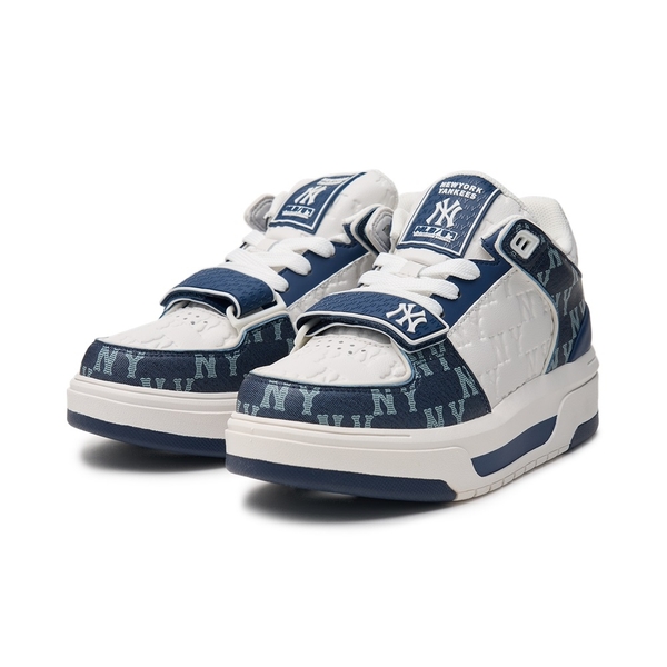 Giày MLB Cổ Cao Chunky Liner Mid Classic Monogram New York Yankees Navy