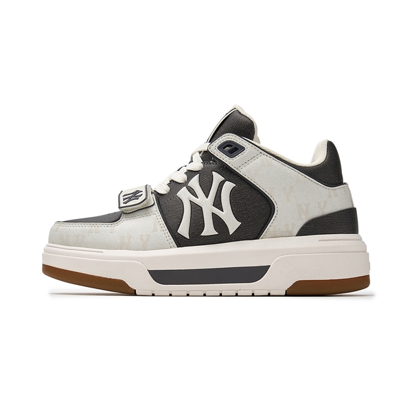 Giày MLB Cổ Cao Chunky Liner Mid Denim New York Yankees Grey