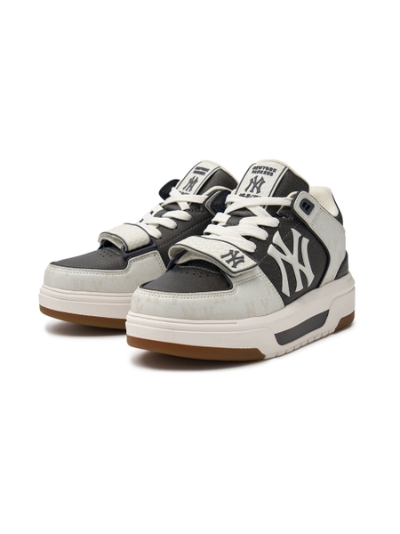 Giày MLB Cổ Cao Chunky Liner Mid Denim New York Yankees Grey