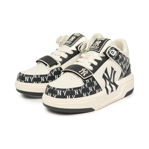 Giày MLB Cổ Cao Korea Chunky Liner Mid Classic Monogram New York Yankees Black