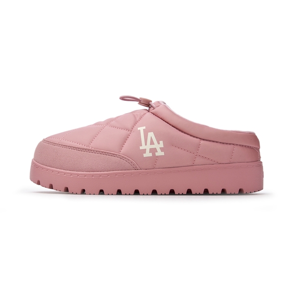 Giày MLB Korea Plush Quilted Mule LA Dodgers Pink