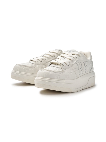 Giày MLB Korea Chunky Liner Embo Mono Cooperstown New York Yankees White