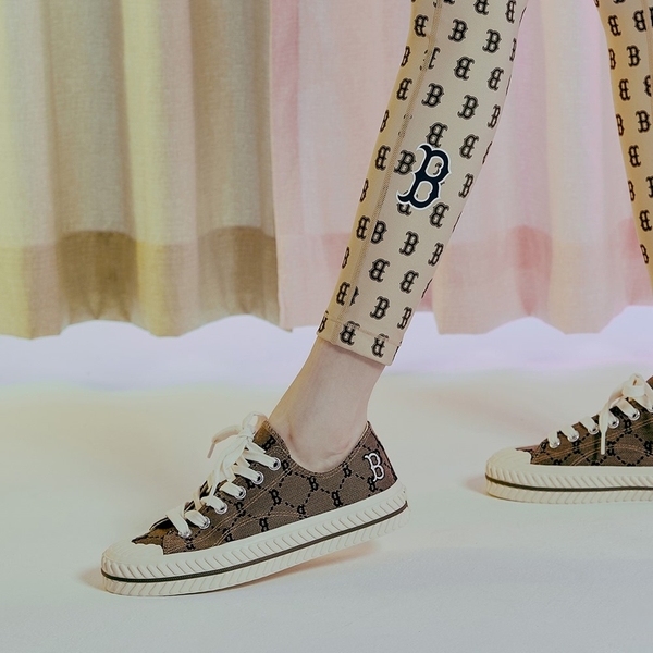 Giày MLB Playball Mono Jacquard Boston Red Sox D.Beige