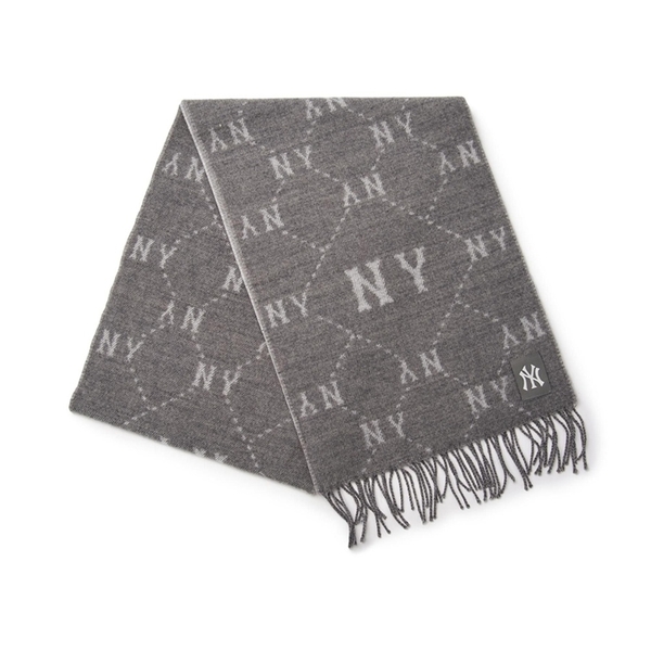 Khăn Quàng Cổ MLB Diamond Monogram Muffler New York Yankees Grey
