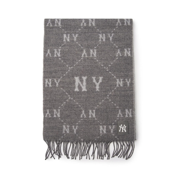 Khăn Quàng Cổ MLB Diamond Monogram Muffler New York Yankees Grey