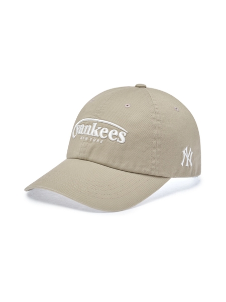 Mũ Lưỡi Trai MLB Jelly Unstructured Ball Cap New York Yankees Beige [Karina PICK]