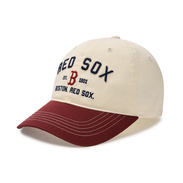Mũ Lưỡi Trai MLB Varsity Lettering Color Block Unstructured Ball Cap Boston Red Sox Cream