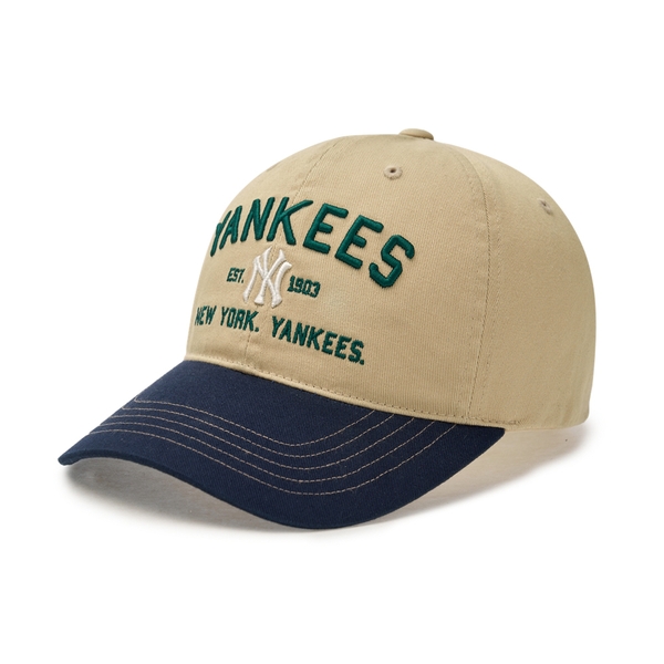 Mũ Lưỡi Trai MLB Varsity Lettering Color Block Unstructured Ball Cap New York Yankees Beige
