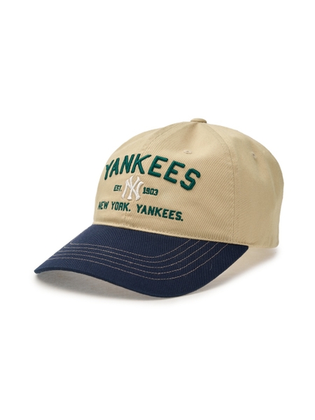 Mũ Lưỡi Trai MLB Varsity Lettering Color Block Unstructured Ball Cap New York Yankees Beige