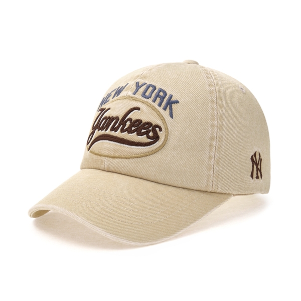 Mũ Lưỡi Trai MLB Varsity Vintage Culsive Stitch Unstructured Ball Cap New York Yankees Beige