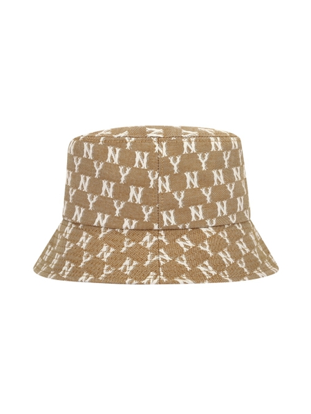 Nón Bucket MLB Classic Mono Jacquard Bucket Hat New York Yankees Beige