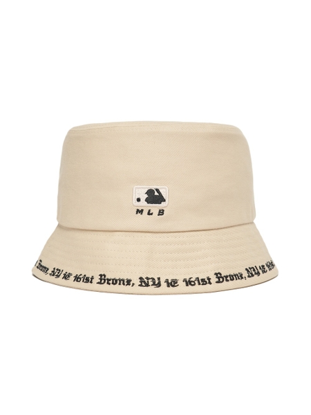 Nón Bucket MLB Gothic Bucket Hat New York Yankees New York Yankees Beige