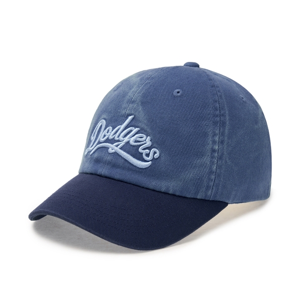 Nón MLB Korea Varsity Vintage Culsive Color Block Unstructured Ball Cap LA Dodgers Indigo