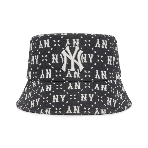 Nón MLB Diamond Monogram Bucket Hat New York Yankees Black