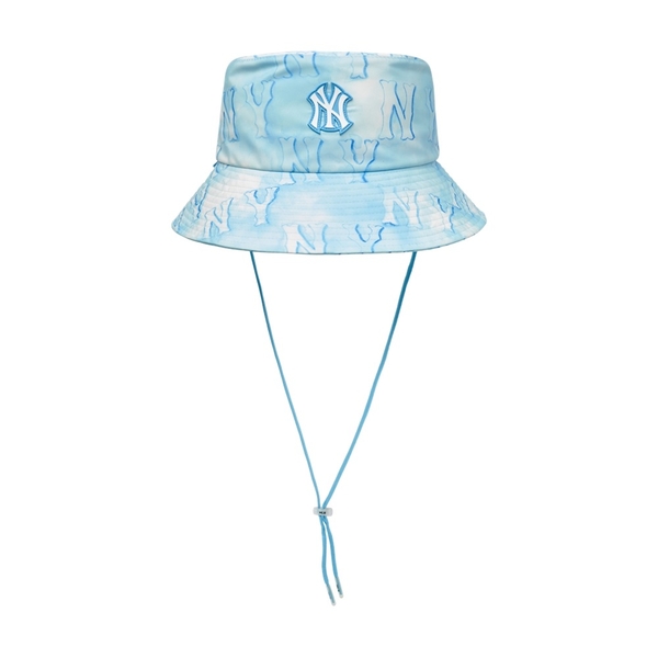 Nón MLB Water Monogram UV Blocking Bucket Hat New York Yankees Aqua Blue