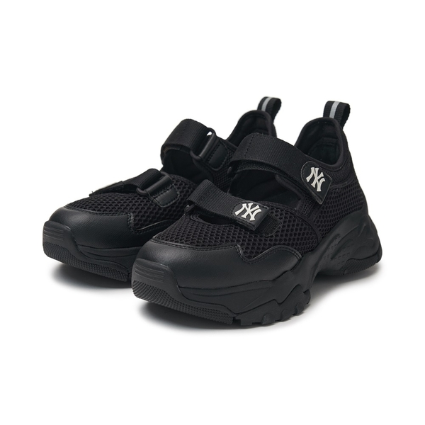 Sandals MLB Korea BigBall Chunky Mask Mary Jane New York Yankees Black