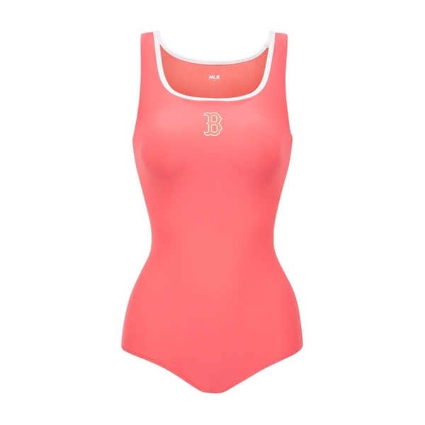 MLB Swimsuit Basic One Piece Boston Red Sox Coral