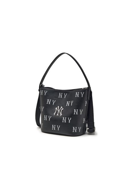 Túi MLB Classic Mono Embossed Bucket Bag New York Yankees Black