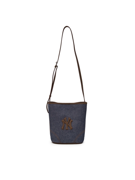 Túi MLB New York Yankees Denim Bucket Bag Indigo