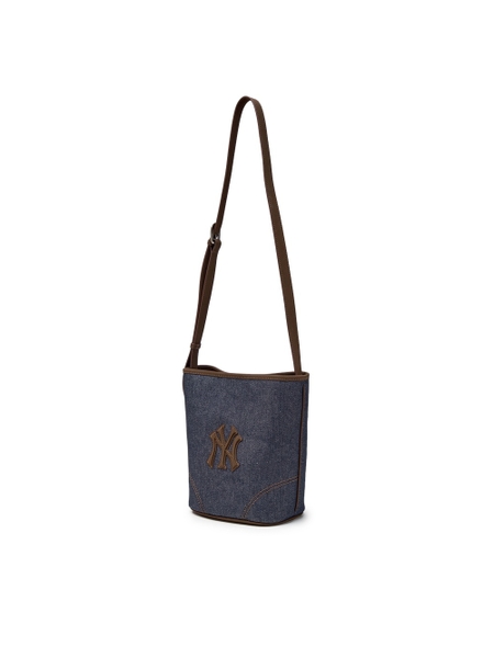 Túi MLB New York Yankees Denim Bucket Bag Indigo