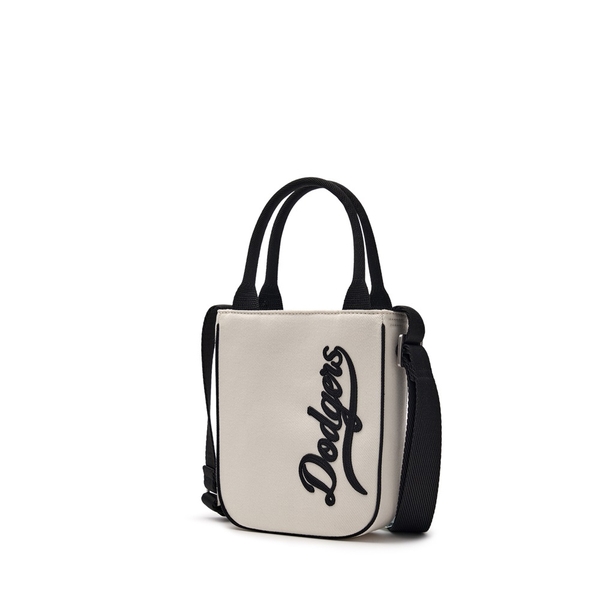 Túi MLB Korea Varsity Cursive Denim Mini Crossbody LA Dodgers Cream