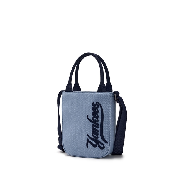 Túi MLB Korea Varsity Cursive Denim Mini Crossbody New York Yankees Indigo