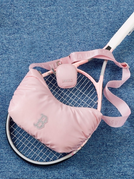 Túi MLB Korea Athleisure Shirring Hobo Crossbody Boston Red Sox Pink