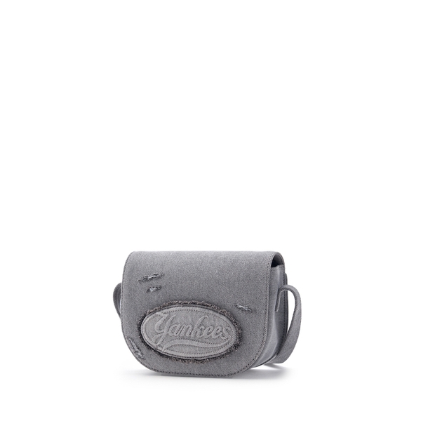 Túi MLB Lettering Vintage Denim Crossbody Bag New York Yankees Grey [Karina PICK]