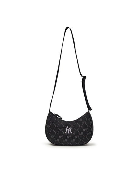 Túi MLB Dia Mono Denim JQD Hobo Bag New York Yankees Black