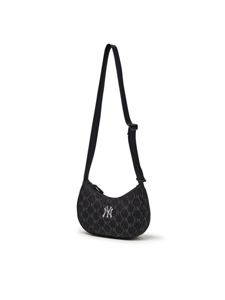 Túi MLB Dia Mono Denim JQD Hobo Bag New York Yankees Black