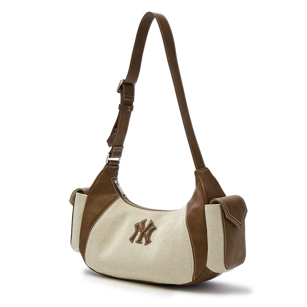 Túi MLB Canvas Vintage Cargo Bag New York Yankees Cream