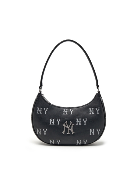 Túi MLB Classic Mono Embossed Hobo Bag New York Yankees Black