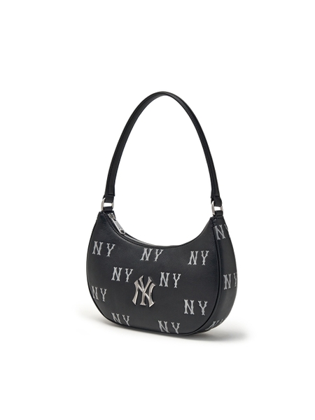 Túi MLB Classic Mono Embossed Hobo Bag New York Yankees Black