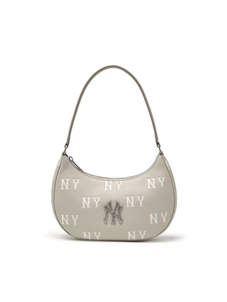 Túi MLB Classic Mono Embossed Hobo Bag New York Yankees Grey